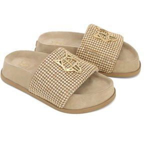 Naked Wolfe Velma Gold Diamonds Slides NWT